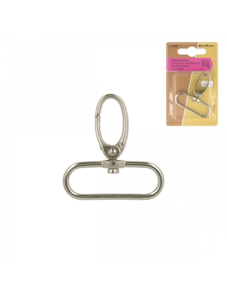 Mousqueton pour sac coloris ARGENT Taille au choix