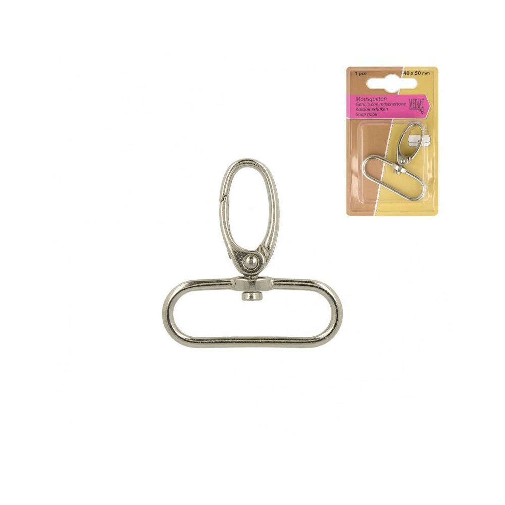 Mousqueton pour sac coloris ARGENT Taille au choix Mousqueton pour sac coloris ARGENT Taille au choix