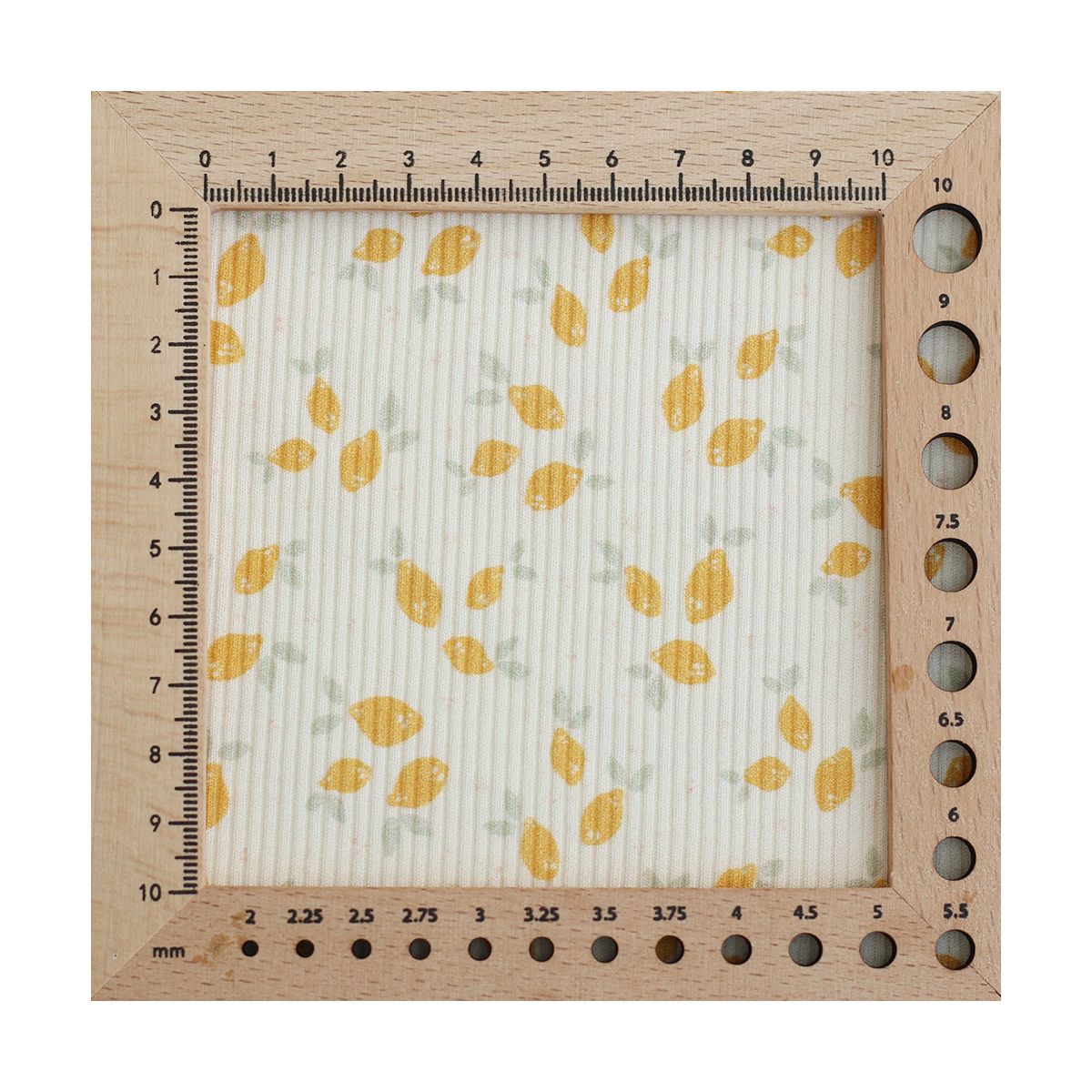 Jersey coton côtes fines à motif petits citrons Jersey coton côtes fines à motif petits citrons