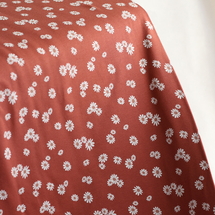 copy of Jersey coton à motif fleuri rose