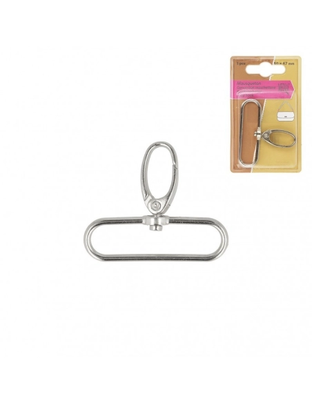Mousqueton pour sac coloris ARGENT Taille au choix