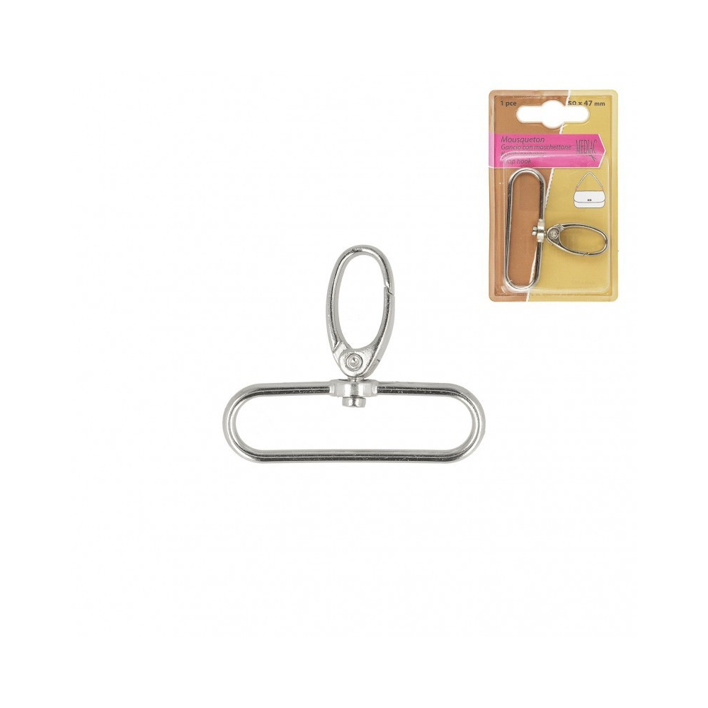 Mousqueton pour sac coloris ARGENT Taille au choix Mousqueton pour sac coloris ARGENT Taille au choix