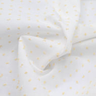 Plumetis de coton bicolore blanc et jaune clair