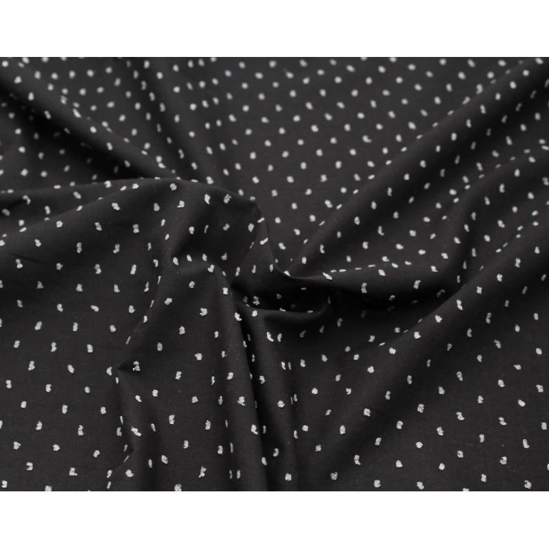 Plumetis de coton bicolore noir / blanc Qualité Oeko-tex - 2