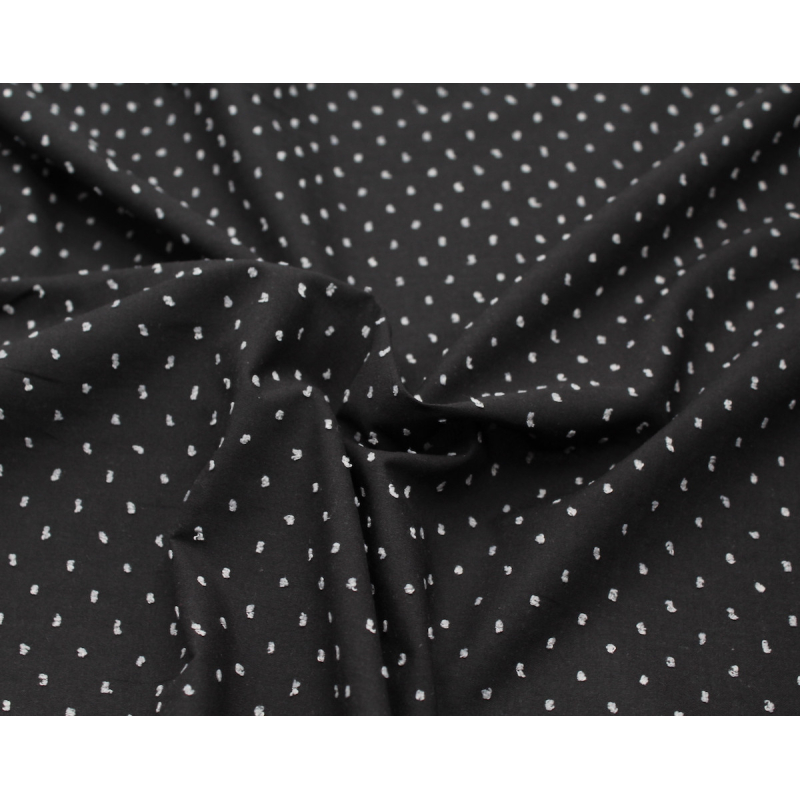 Plumetis de coton bicolore noir / blanc Qualité Oeko-tex - 2