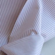 Popeline coton à rayures lilas
