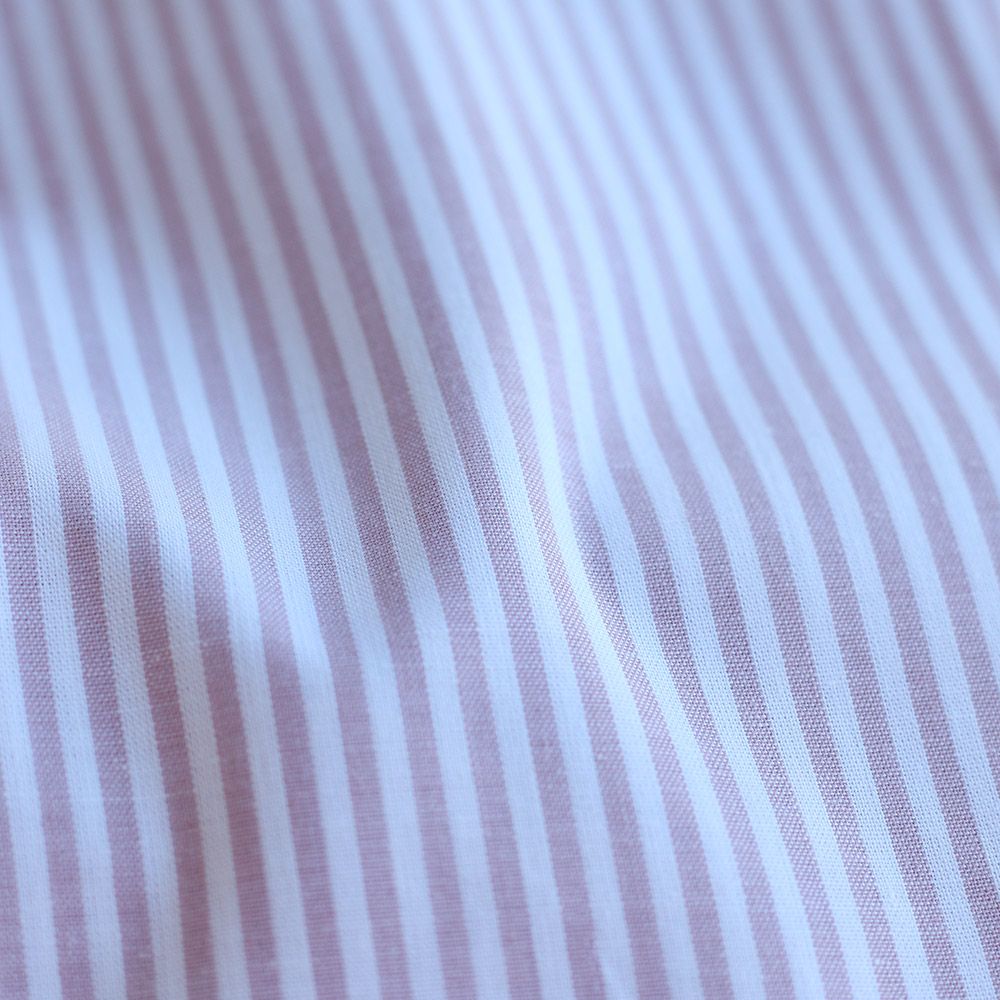 Popeline coton à rayures lilas