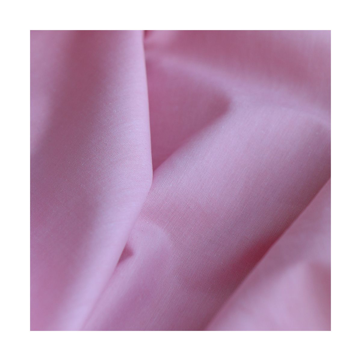 Popeline coton uni chiné effet chambray rose frais Popeline coton uni chiné effet chambray rose frais