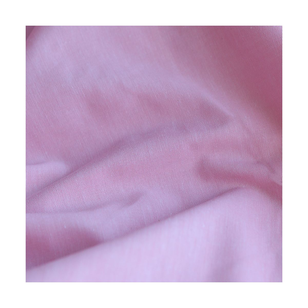 Popeline coton uni chiné effet chambray rose frais Popeline coton uni chiné effet chambray rose frais