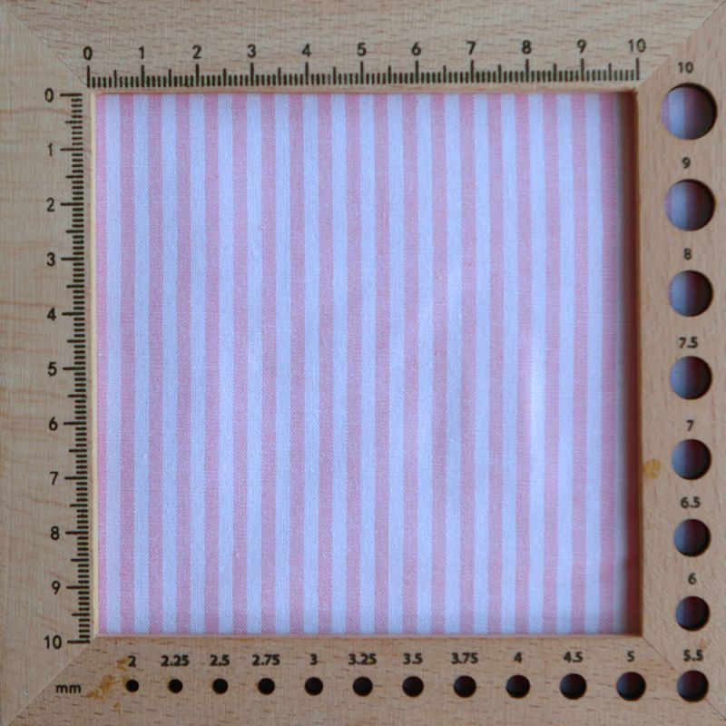 Popeline coton à rayures rose frais