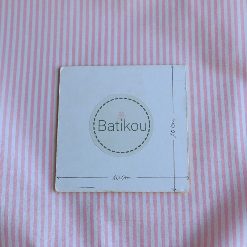 Popeline coton à rayures rose frais