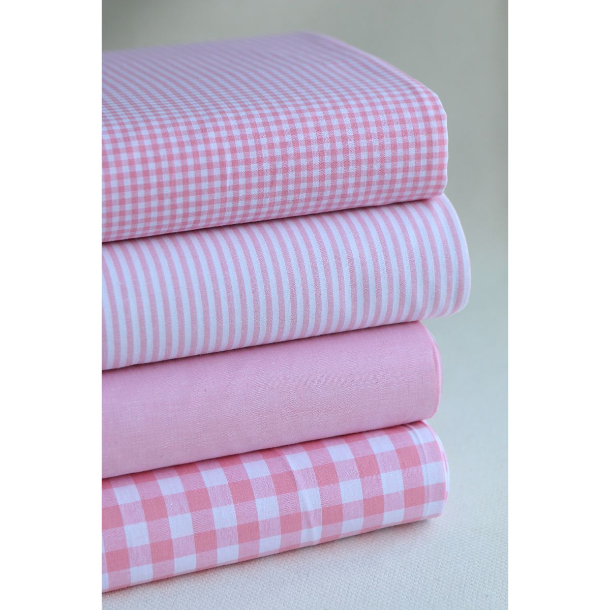 Popeline coton uni chiné effet chambray rose frais Popeline coton uni chiné effet chambray rose frais