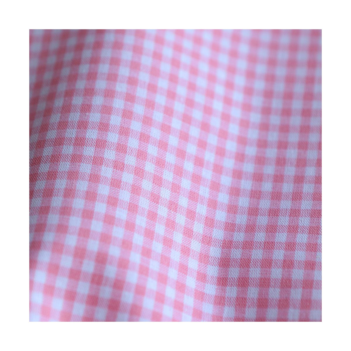Popeline coton vichy carreaux mini 2.7mm rose frais