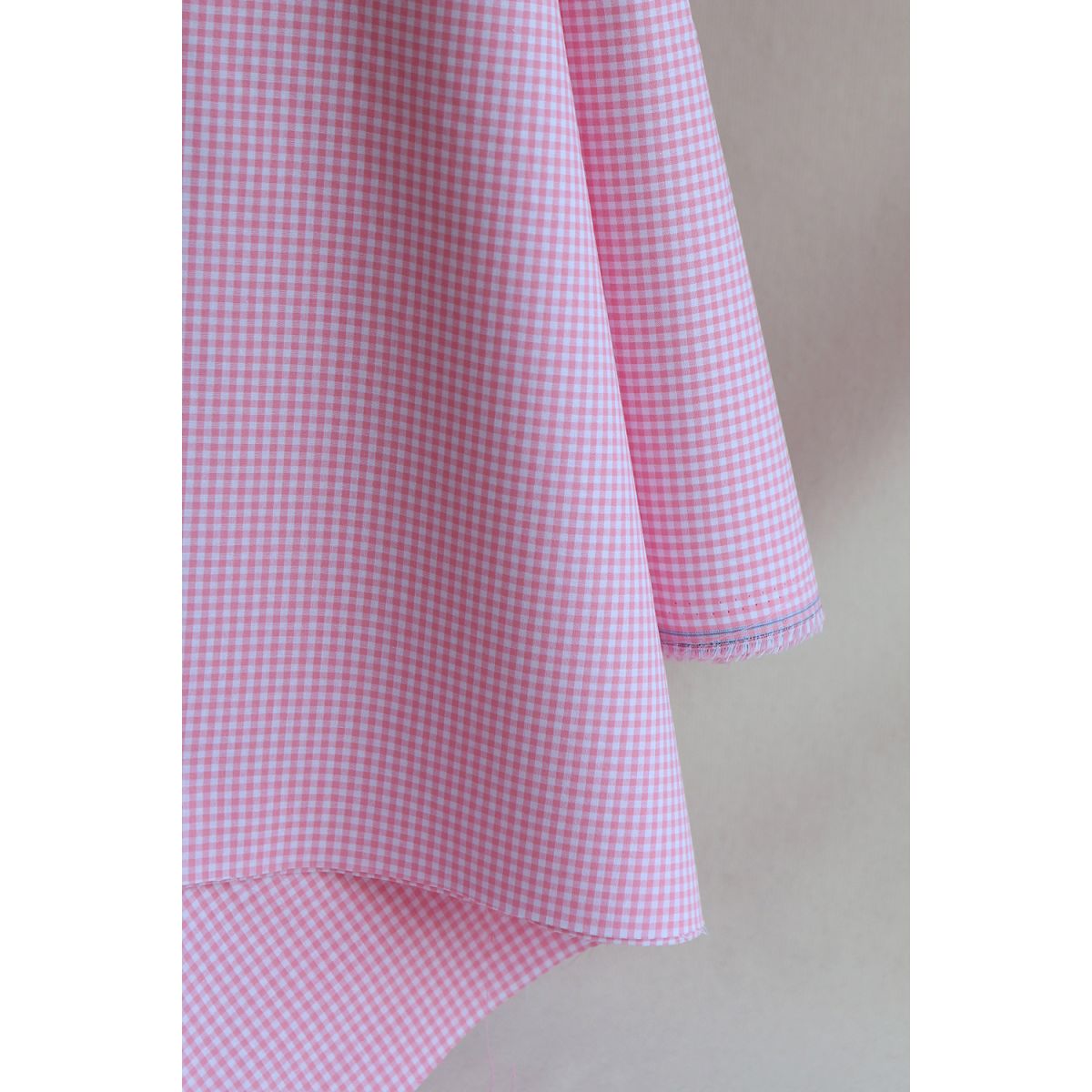 Popeline coton vichy carreaux mini 2.7mm rose frais