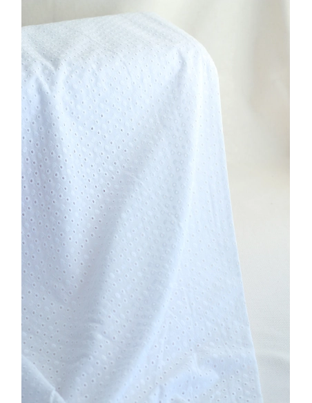 copy of Broderie anglaise coton coloris BLANC