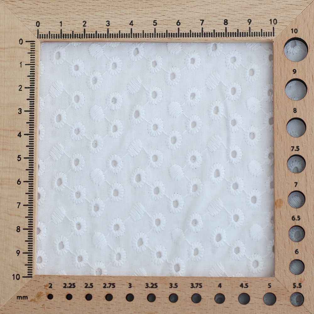 copy of Broderie anglaise coton coloris BLANC