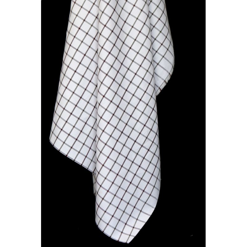 Jobias - Coton gratté organique quadrillage chocolat et kaki