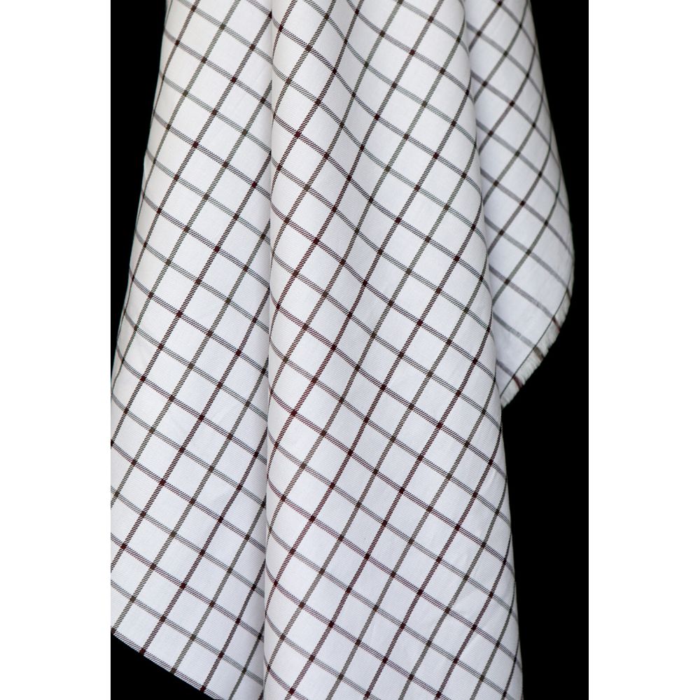 Jobias - Coton gratté organique quadrillage chocolat et kaki