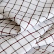 Jobias - Coton gratté organique quadrillage chocolat et kaki