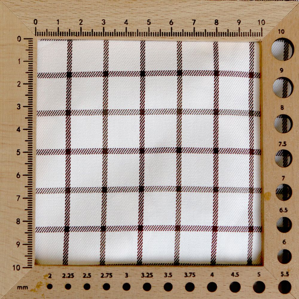 Jobias - Coton gratté organique quadrillage chocolat et kaki