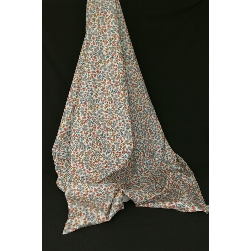 Juliette - Popeline de coton douce BIO imprimé fleurs d'automne