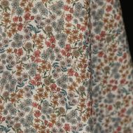 Juliette - Popeline de coton douce BIO imprimé fleurs d'automne