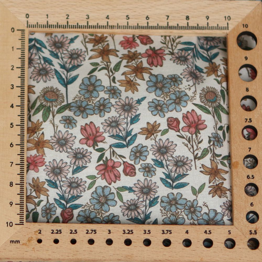 Juliette - Popeline de coton douce BIO imprimé fleurs d'automne