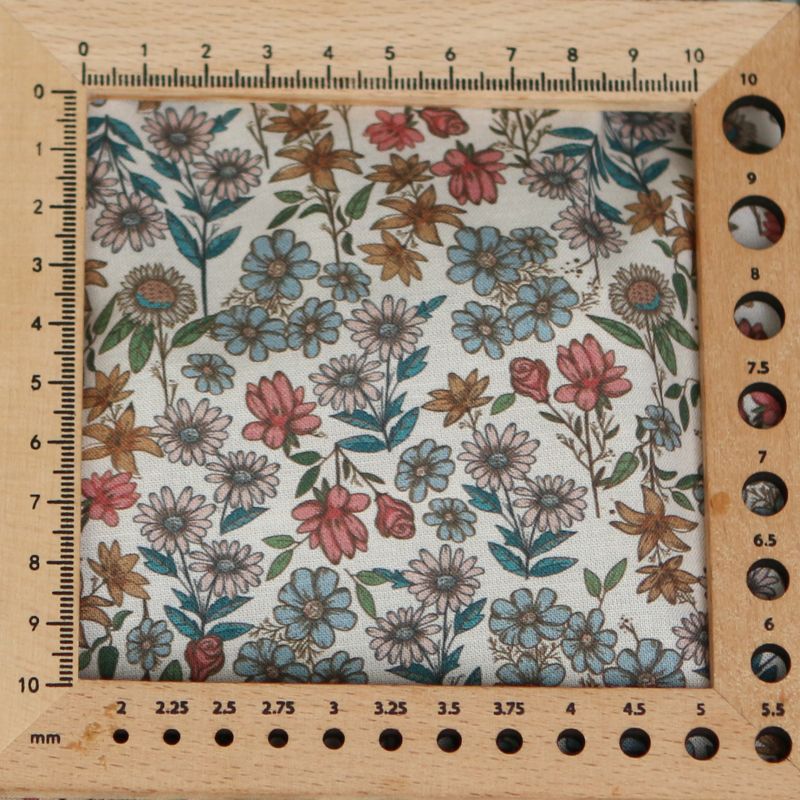 Juliette - Popeline de coton douce BIO imprimé fleurs d'automne