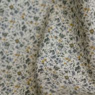 Harry - Coton gratté doux imprimé fleuri moutarde bleu et kaki