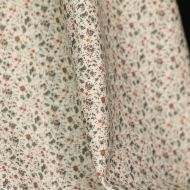 Harry - Coton gratté doux imprimé fleuri tomette kaki et marron