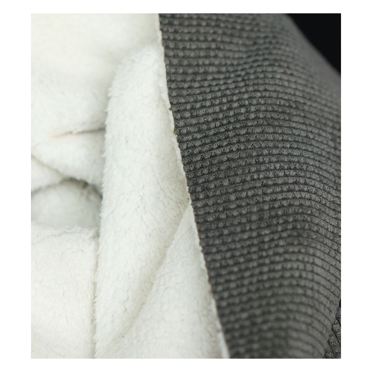 Norton - Velours à côtes doublé moumoute / fourrure kaki foncé