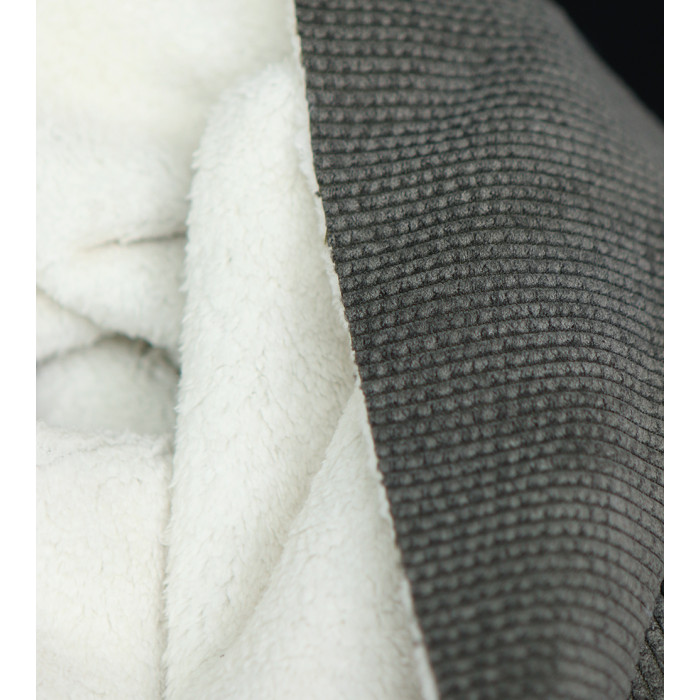 Norton - Velours à côtes doublé moumoute / fourrure kaki foncé