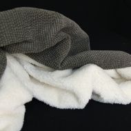 Norton - Velours à côtes doublé moumoute / fourrure kaki foncé