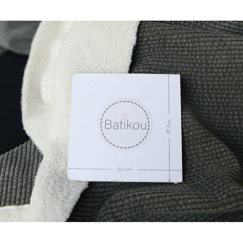 Norton - Velours à côtes doublé moumoute / fourrure kaki foncé