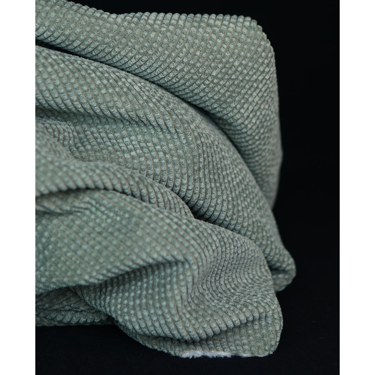 Norton - Velours à côtes doublé moumoute / fourrure sauge