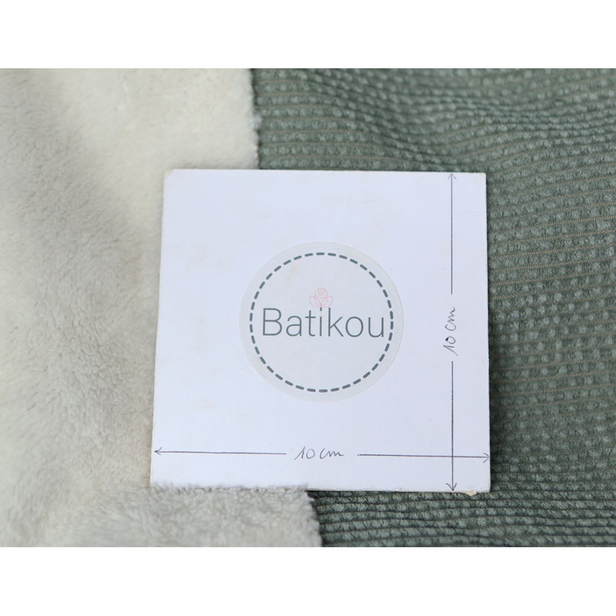 Norton - Velours à côtes doublé moumoute / fourrure sauge