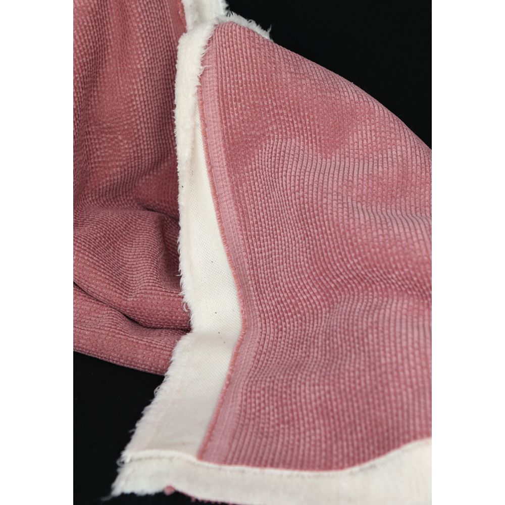 Norton - Velours à côtes doublé moumoute / fourrure bois de rose