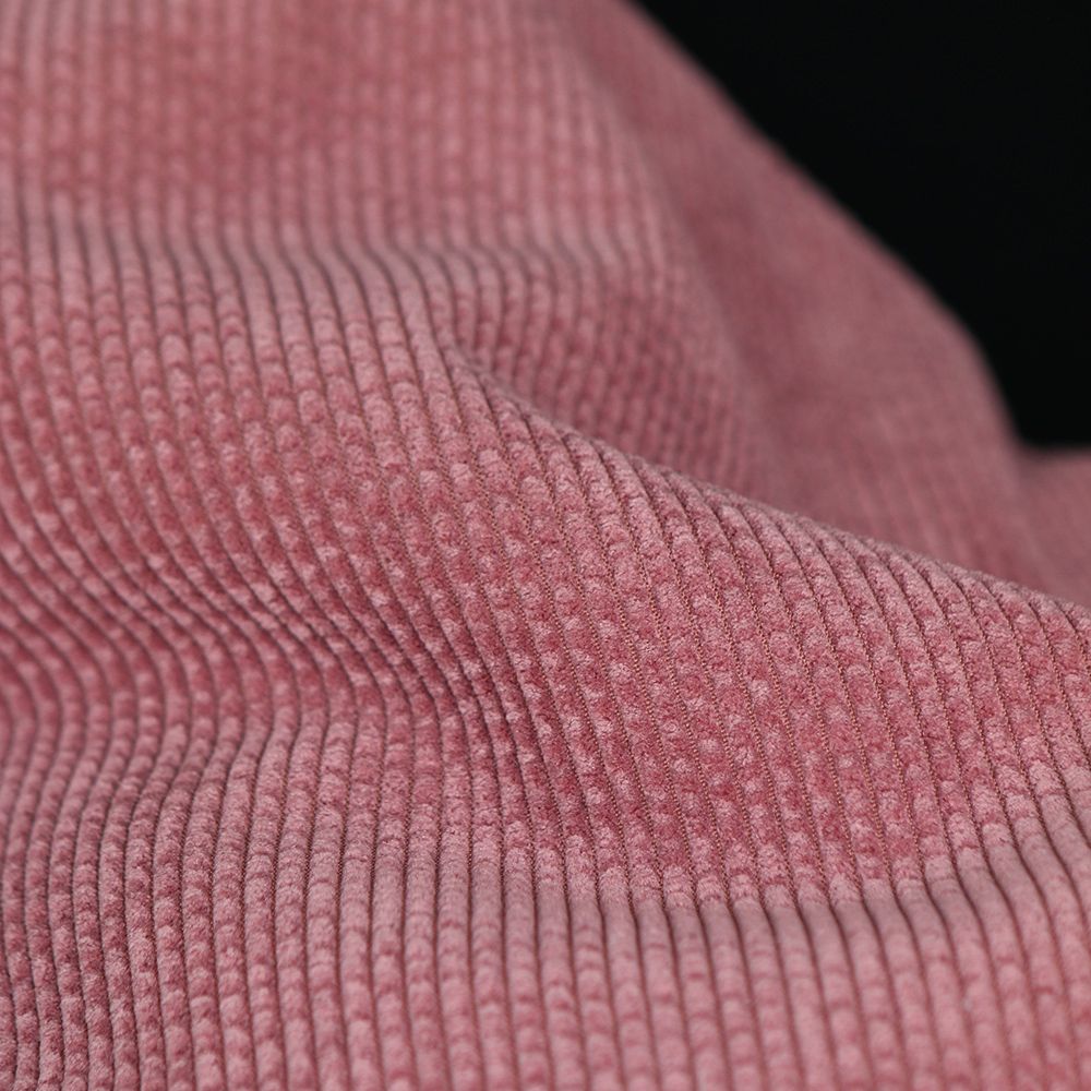 Norton - Velours à côtes doublé moumoute / fourrure bois de rose