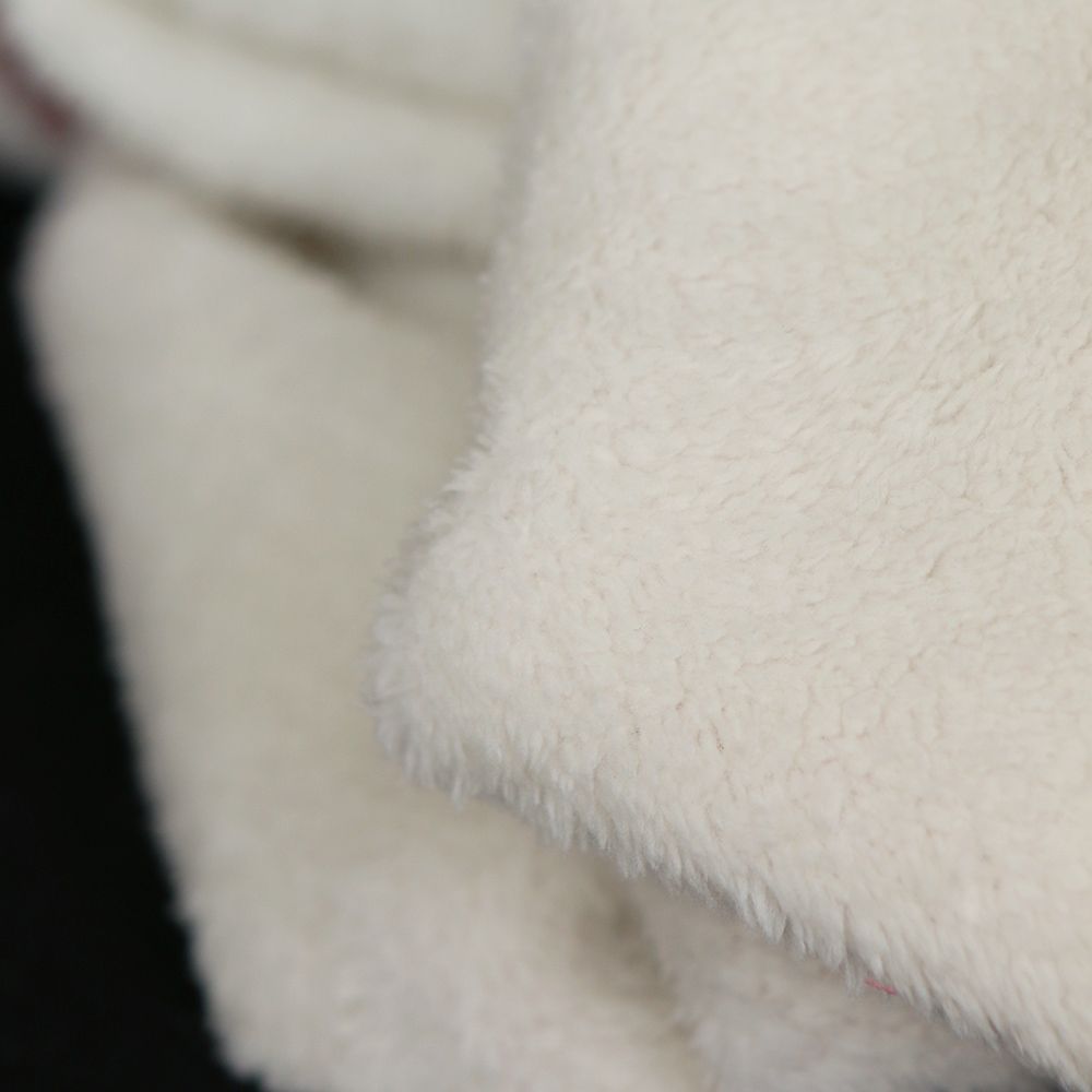 Norton - Velours à côtes doublé moumoute / fourrure bois de rose