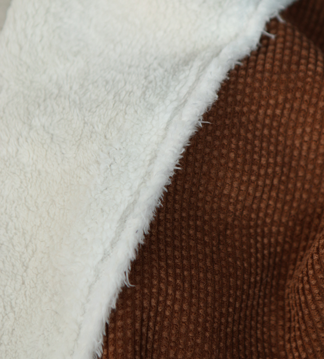 Norton - Velours à côtes doublé moumoute / fourrure écureuil
