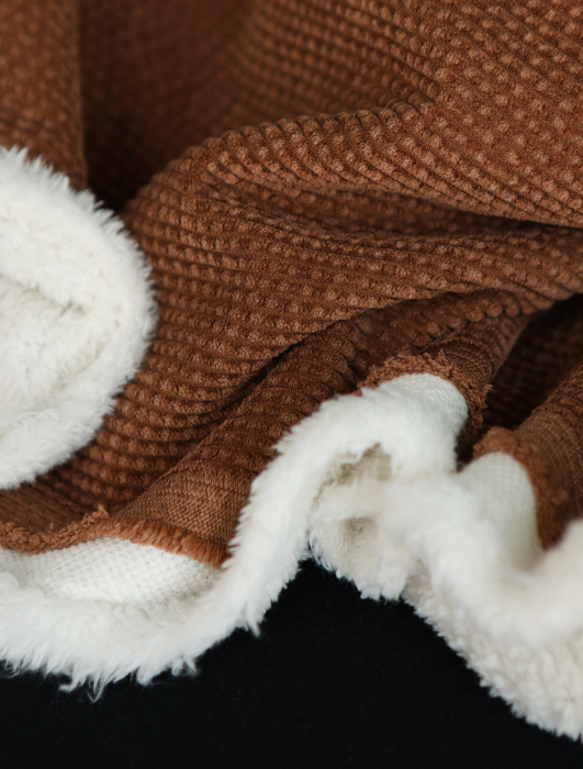 Norton - Velours à côtes doublé moumoute / fourrure écureuil
