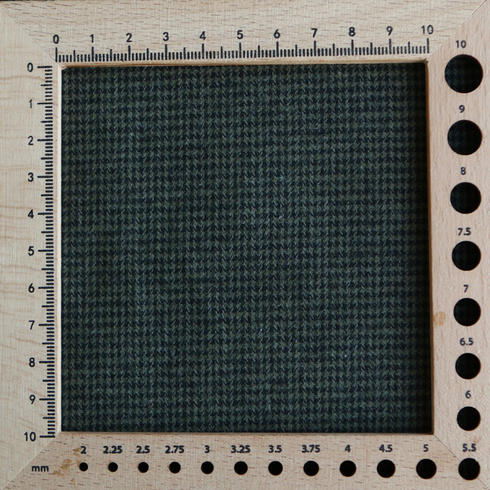 Coco - Coton gratté doux tissage mini pied de poule (pied de puce) Kaki