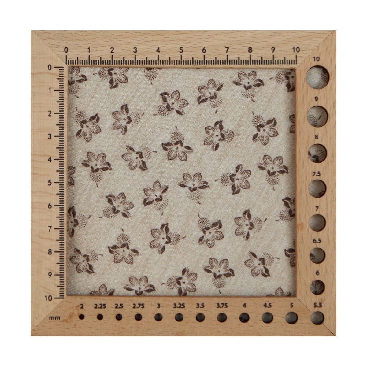 Domitille - Coton gratté doux imprimé fleuri marron fond crème Domitille - Coton gratté doux imprimé fleuri marron fond crème