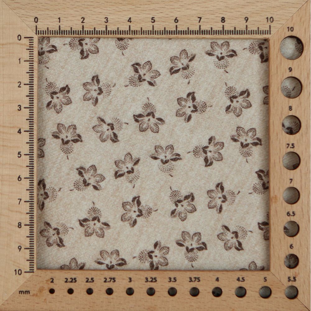 Domitille - Coton gratté doux imprimé fleuri marron fond crème