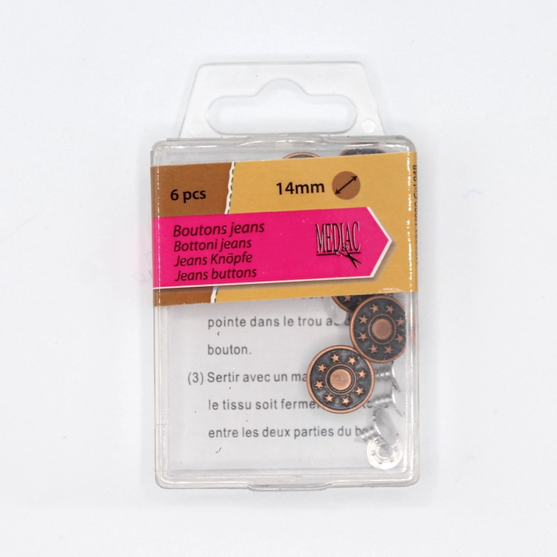Bouton de jean coloris BRONZE (taille au choix)