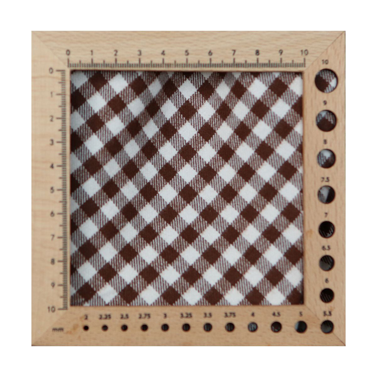 Gary - Coton gratté organique tissage vichy marron