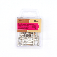 Paire de boucles de salopette 35mm + boutons ARGENT