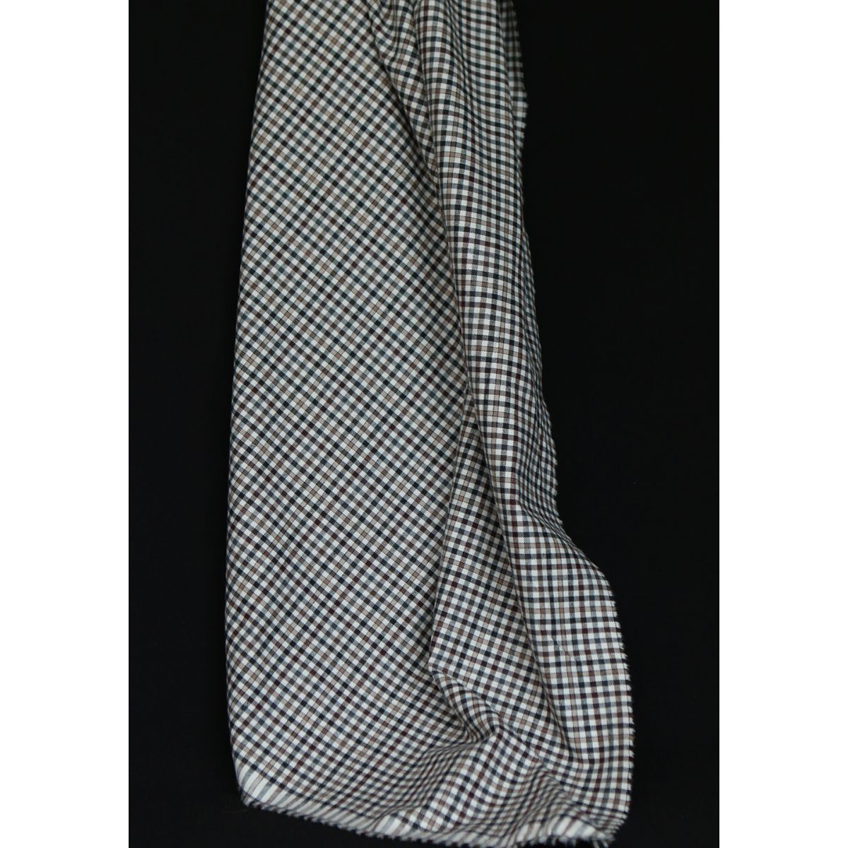 Douglas - Coton gratté organique vichy écru beige et marron