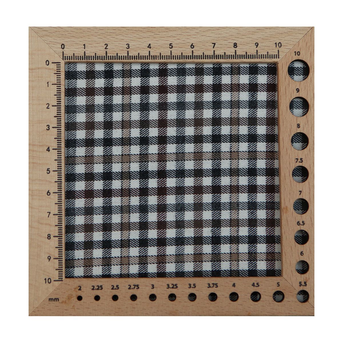 Douglas - Coton gratté organique vichy écru beige et marron