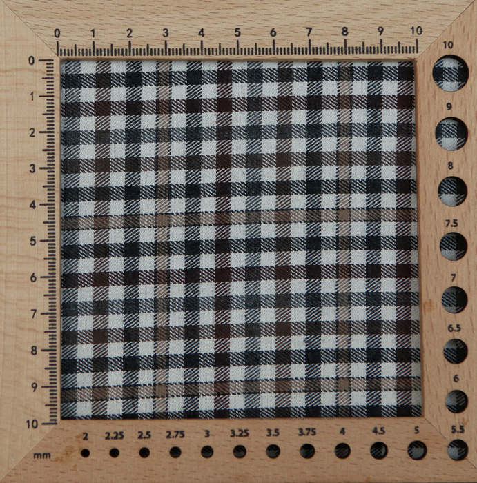 Douglas - Coton gratté organique vichy écru beige et marron